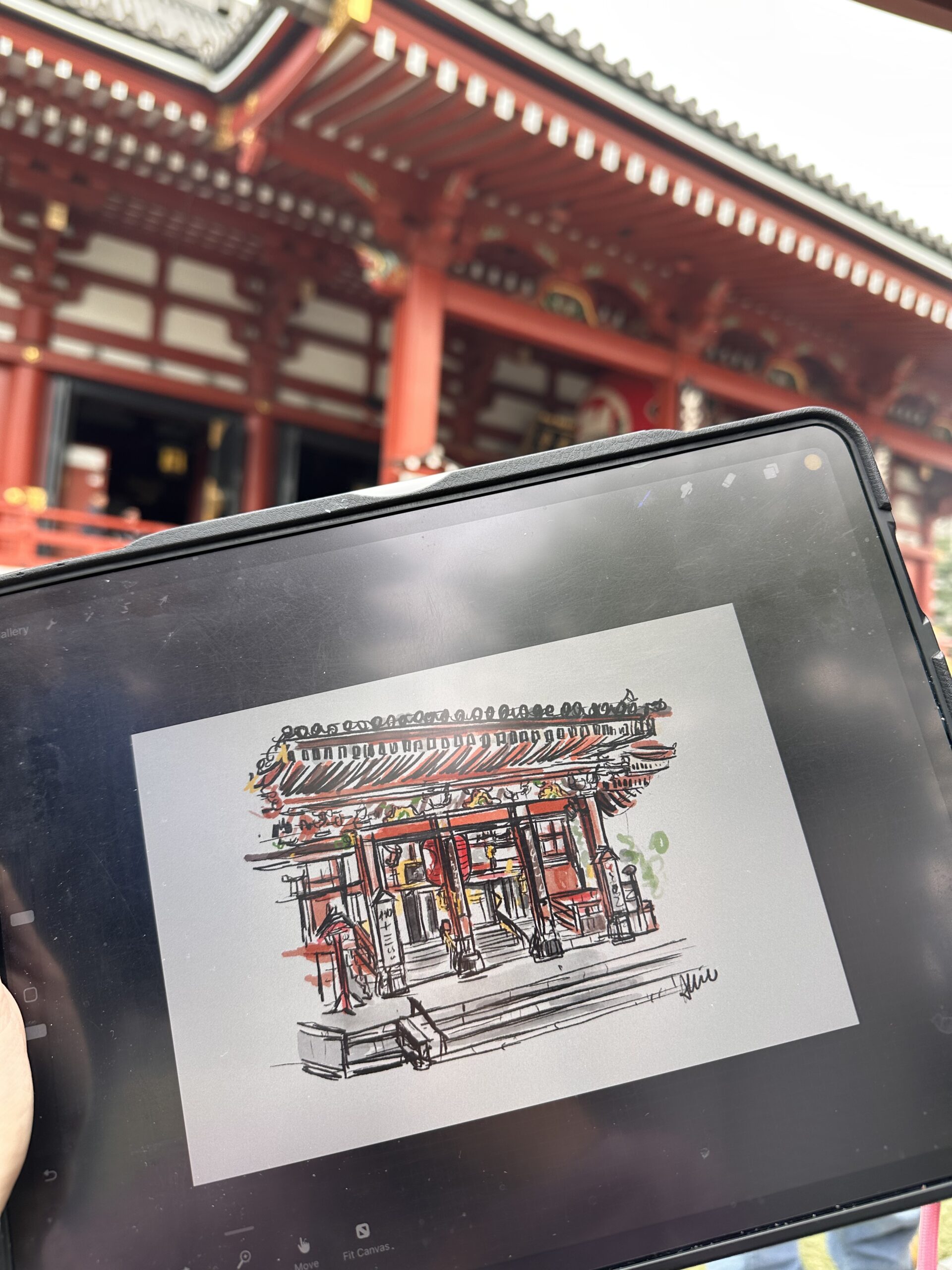 Urbansketching at Senso-ji