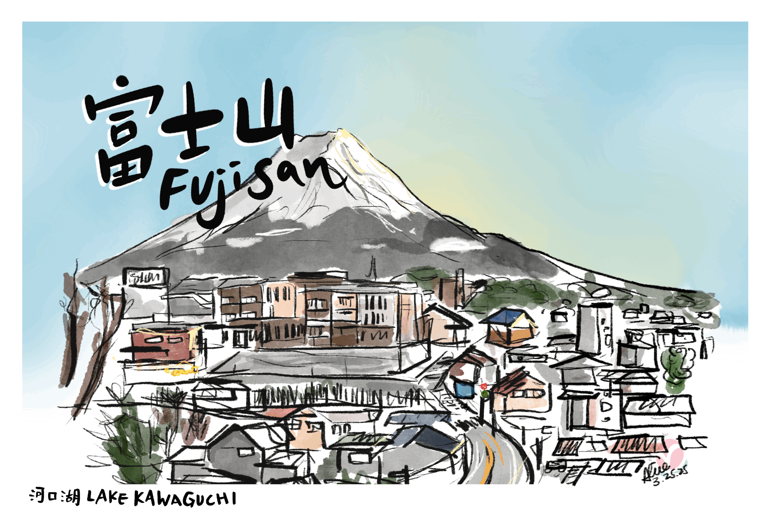 Picture of Mt Fuji urbansketching