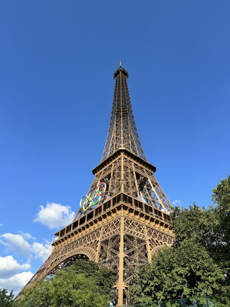 Eiffel Tower with Olympic Rings